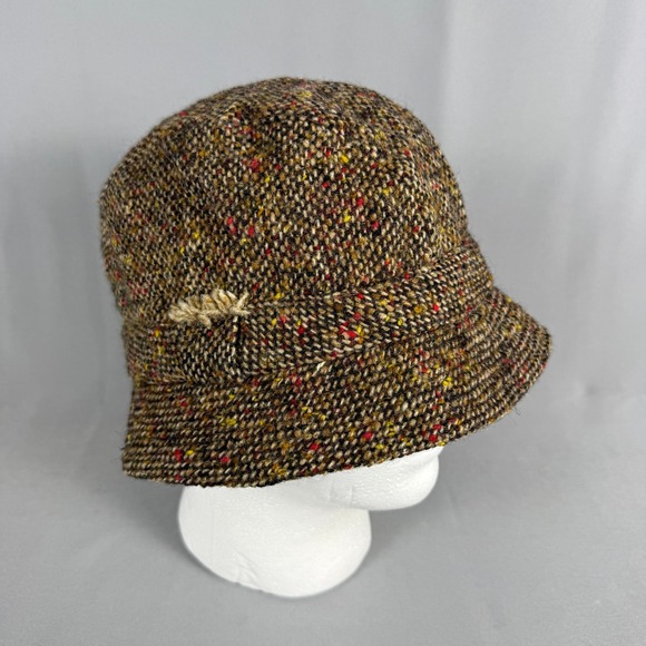 David Hanna & Sons Other - David Hanna & Sons W Bill Ltd Wool Tweed Bucket Hat Brown Multi Made in Ireland